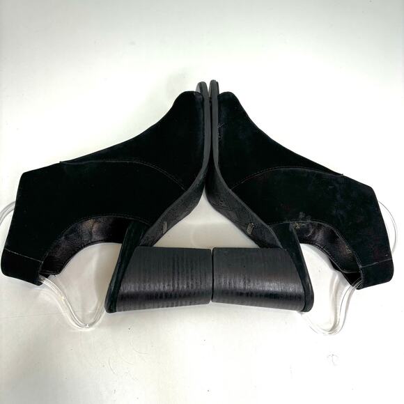 Vionic Blakely Black Leather Peep Toe Ankle Strap Mule Bootie 9.5 - Picture 7 of 10